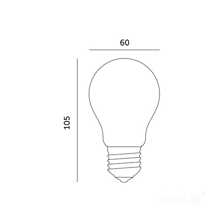 Żarówka LED E27 Kulka 7W 780lm 4000K Neutralna 360° Filament Line Kobi