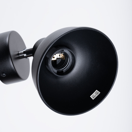 Lampa Ścienna Oprawa Natynkowa Reflektor E27 Ruchoma Geometryczna Czarna Industrialna Elba Sollux