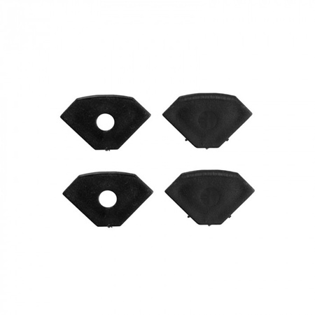 Profil Aluminiowy LED Narożny Natynkowy Czarny 2m z Kloszem Czarnym do Taśm LED + Zaślepki seria R Ecolight