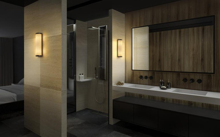 Plafon Lampa Łazienkowa Kinkiet Nad Lustro Ściemnialny E14 Czarny Bathroom Wall Luminaire IP44 Ledvance