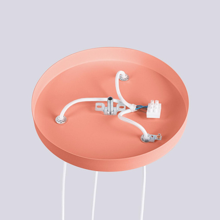 Lampa Sufitowa Wisząca Zwis 3x G9 Okrągła Pomarańczowa Nowoczesna Matowa Halo Sollux