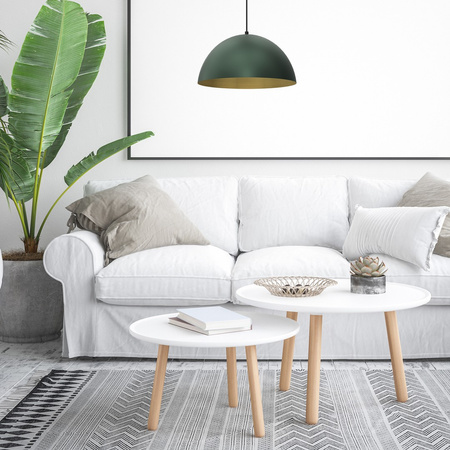 Lampa Wisząca Sufitowa BETA Zielona Złota 1xE27 35cm Milagro