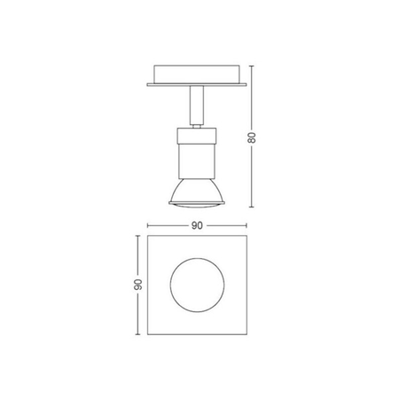 Lampa Ścienna Kinkiet GU10 nikiel Carrea Philips