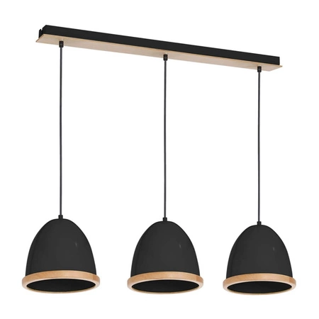 Lampa wisząca czarna MiLAGRO STUDIO BLACK 3xE27