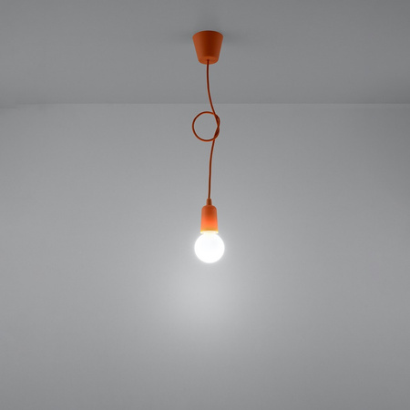 Lampa Sufitowa Wisząca Zwis E27 Nieregularna pomarańczowy Nowoczesna Diego Sollux