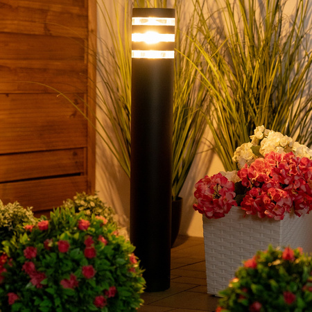 Lampa Ogrodowa Słupek Zewnętrzny Stojący E27 LED RINGO 80cm LUMILED