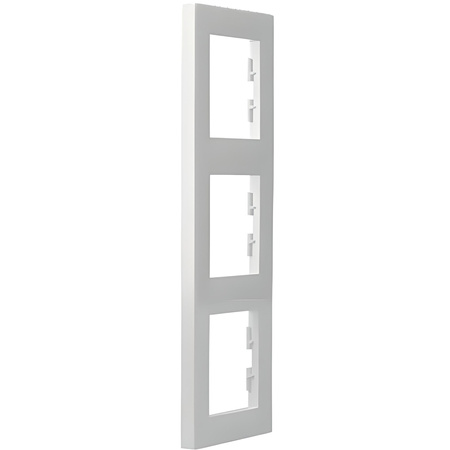 Ramka Potrójna do Włączników Światła Gniazdek Biała