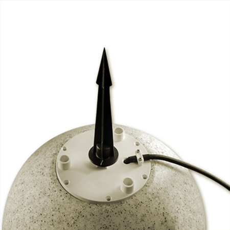 Lampa Zewnętrzna Ogrodowa Wbijana 230V E27 KULA 35cm Kamienna