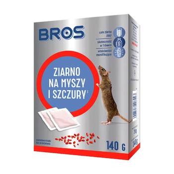 Preparat na Myszy i Szczury Trutka Ziarno 140g BROS