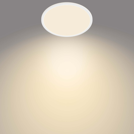 Lampa Sufitowa Plafon Łazienkowy LED 18W 1500lm 2700K SceneSwitch IP44 Biała Super Slim CL550 Bathroom Philips
