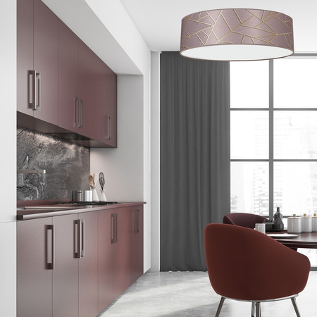 Plafon LED Lampa Sufitowa ZIGGY Różowe Złoto Różowa 3xE27 Ø50cm Milagro