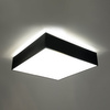 Lampa Sufitowa Plafon 3x E27 Kwadratowa Czarna Minimalistyczna Horus Sollux