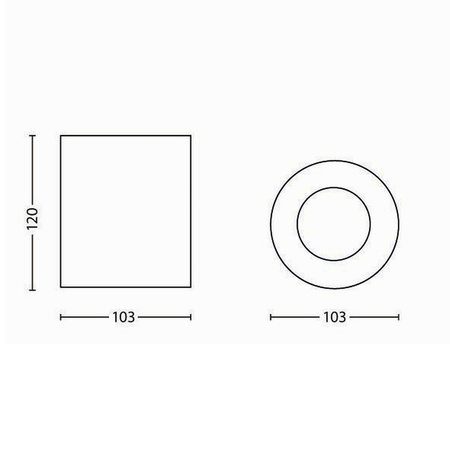 Oprawa Natynkowa Lampa GU10 Biała Pillar Philips