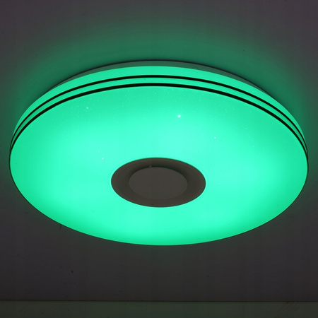 PLAFON LED 50cm lampa sufitowa okrągła RGBW 3000K-6500K + pilot Głośnik BLUETOOTH
