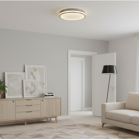 Plafon ORBIT 40 oprawa lampa sufitowa LED 24W GOLDLUX NIKIEL 2600lm 4000K