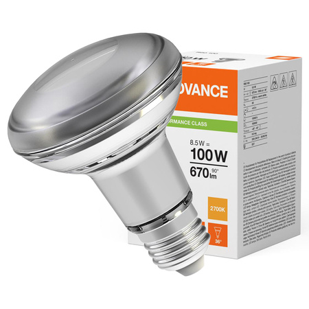 Żarówka LED R80 E27 8.5W = 100W 670lm 2700K Ciepła Biała FILAMENT LEDVANCE
