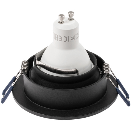 Oprawa HALOGENOWA TRIBUS Podtynkowa Stała Okrągła Czarna GU10