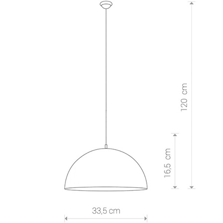 Lampa Sufitowa HEMISPHERE 6777 Nowodvorski Czarno-Złota E27 Wisząca Stal ?34 cm Nowoczesna