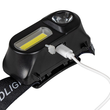 Latarka Czołowa LED Akumulatorowa XPE + COB VA0115 Vayox