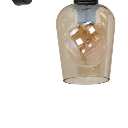 Lampa Ścienna Kinkiet SANTIAGO Bursztynowa 1xE27 Milagro