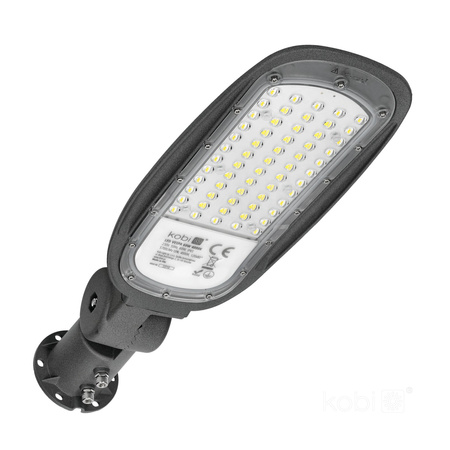 Lampa Uliczna LED Przemysłowa Oprawa Drogowa 60W 8400lm 4000K Neutralna IP66 IK08 Szara Vespa Kobi