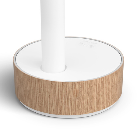 Lampka Biurkowa LED Stołowa Nocna Gradient 11.8W 1040lm IP20 White and Color Ambiance RGB + TW Dąb Biała 55cm Inteligentna SMART Zigbee Bluetooth Signe Philips HUE