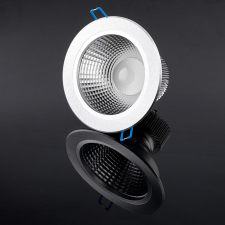 Oprawa Sufitowa 15W Podtynkowa LED DOWNLIGHT DEEP Okrągła 4000K 1200lm Srebrna