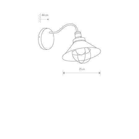 Kinkiet Ścienny Lampa Natynkowa E27 Brązowa Industrialny GARRET 6442 Nowodvorski