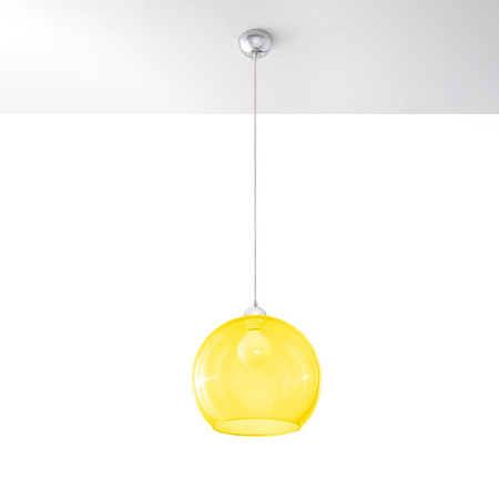 Lampa Sufitowa Wisząca Zwis Kula E27 Okrągła Żółta Minimalistyczna Ball Sollux
