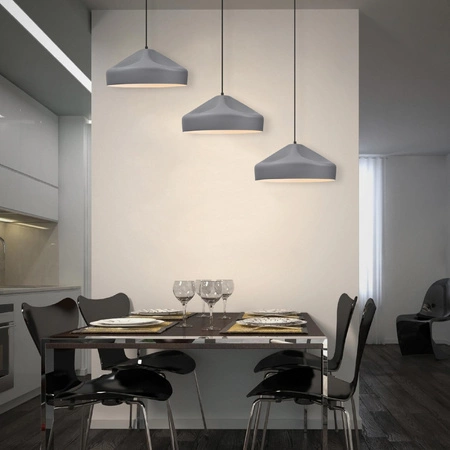 Lampa Sufitowa Wisząca Zwis E27 Szara Gavle Sanico Goldlux