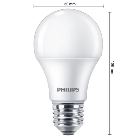 2x Żarówka LED E27 A60 10W = 75W 1055lm 2700K Ciepła 180° Essential Philips