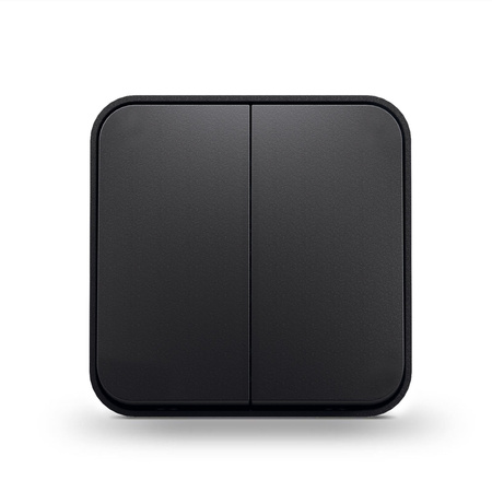 Przełącznik Światła 2-Klawiszowy 10A Natynkowy Czarny BINERA VIDEX