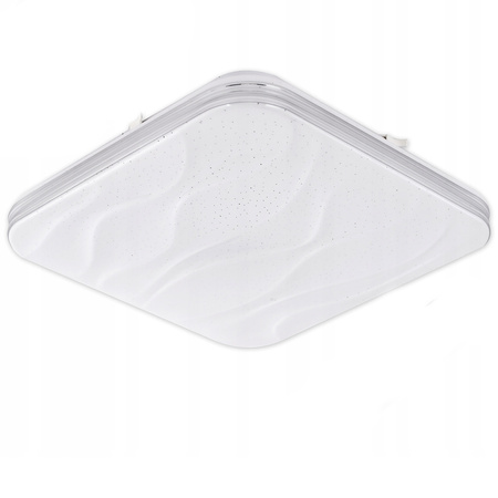 Plafon LED sufitowy łazienkowy 72W 3000-6500K Biały Kwadratowy Diament 43cm + Pilot