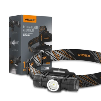 Latarka Czołowa Akumulatorowa LED 10W 1200lm 6 Trybów Pracy SOS USB-C Wodoszczelna IP68 Videx