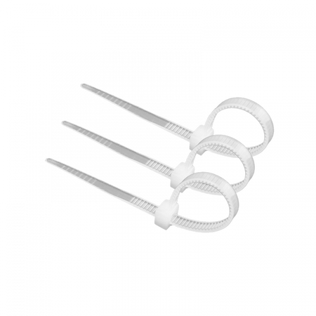 Opaski Zaciskowe Kablowe 3.6x100 mm Białe TRYTYTKI TRYTKI ZIPERKI OK-36100W .MORE 100 szt.