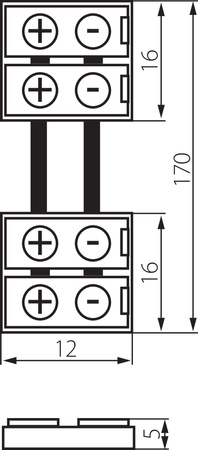 20x Złączka do Taśmy Dwustronna z Przewodem LED Spinka 2PIN 1.2cm 12V CONNECTOR Kanlux