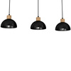 Lampa Wisząca Sufitowa ERIK Czarna Drewniana 3xE27 Milagro