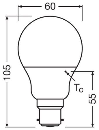 3x Żarówka LED A60 B22d 8W = 60W 806lm 2700K Ciepła 150° BASE Osram