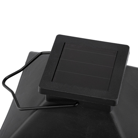 Lampion Ogrodowa LED Solarna Wisząca LATARENKA 32cm Czarna