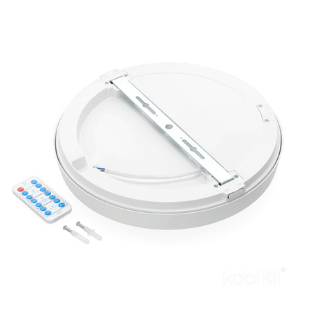 Plafon LED Łazienkowy Sufitowy Natynkowy 18W 1890lm 4000K 120° z Czujnikiem Ruchu i Zmierzchu Biały IP65 Nairos Kobi