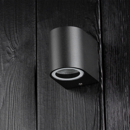 Kinkiet Ogrodowy Elewacyjny Lampa Zewnętrzna GU10 Czarna