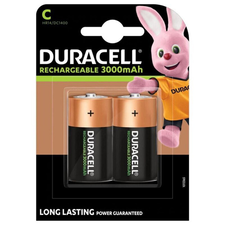 Akumulatorki Baterie Duracell Rechargeable R14 3000MAH HR14 Blister 2szt