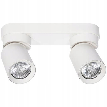 Lampa Sufitowa Ścienna TIMO Kinkiet Reflektor Oprawa Halogenowa Ruchoma 2xGU10 Biały LVT