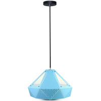 Lampa Wisząca Oprawa E27 Geometryczna niebieska PASTEL PRISM D:31x18cm VT-7310 V-TAC