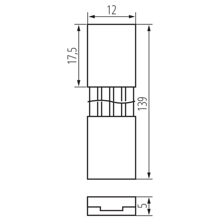 Łącznik do Taśmy LED Spinka RGB Dwustronna 12cm 12-24V CON Kanlux 10szt.