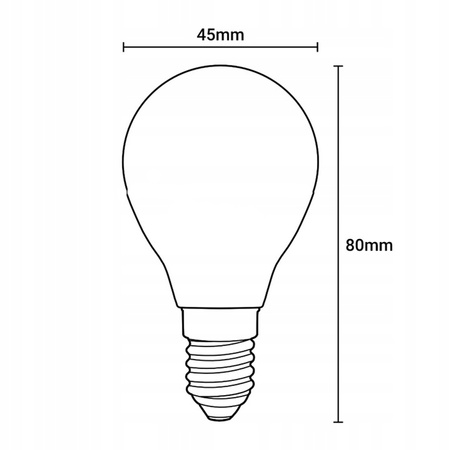 Zestaw 6x Żarówka LED P45 E14 7W = 60W 806lm 3000K Ciepła 360° Filament Mleczna LUMILED