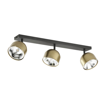 Lampa Sufitowa ALTEA BLACK/GOLD Spot Listwa Czarno-Złota Nowoczesna 3xES111 GU10 3426 TK Lighting