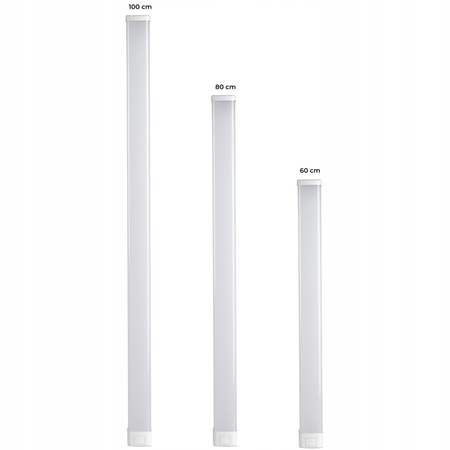 Lampa Ścienno Sufitowa LED Oprawa Łazienkowa z Włącznikiem 15W 4000K IP44 60cm Czarna KANLUX