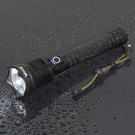 Latarka taktyczna ZOOM LED XHP70 25W 2000lm 3 TRYBY 1000m IP67 aluminium VA0021 VAYOX