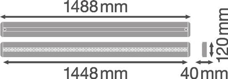 Lampa Oprawa Liniowa Listwa Oświetleniowa 48W 5700lm 4000K Neutralna Ściemnialna Biały IndiviLED Ledvance